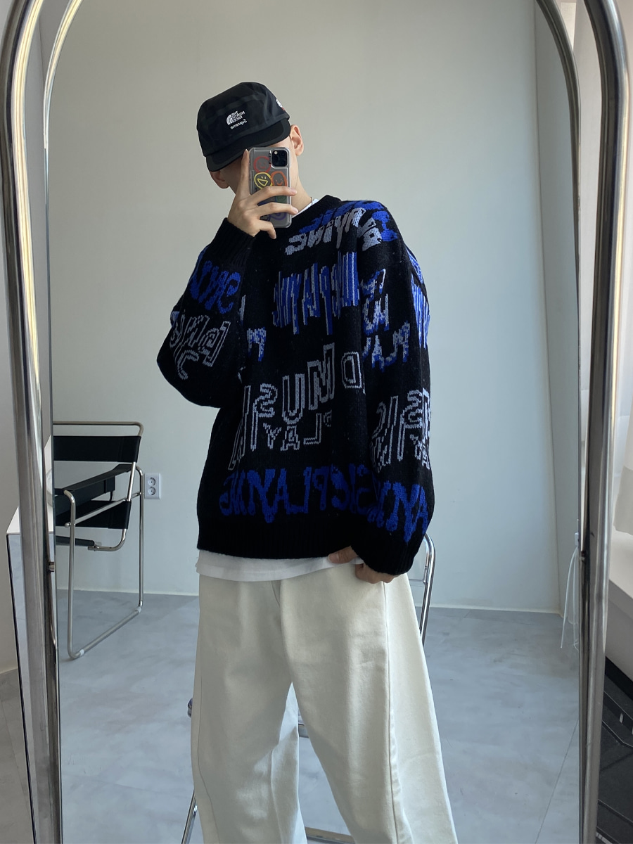 [MDおすすめ] Flame Graphic Logo Knit