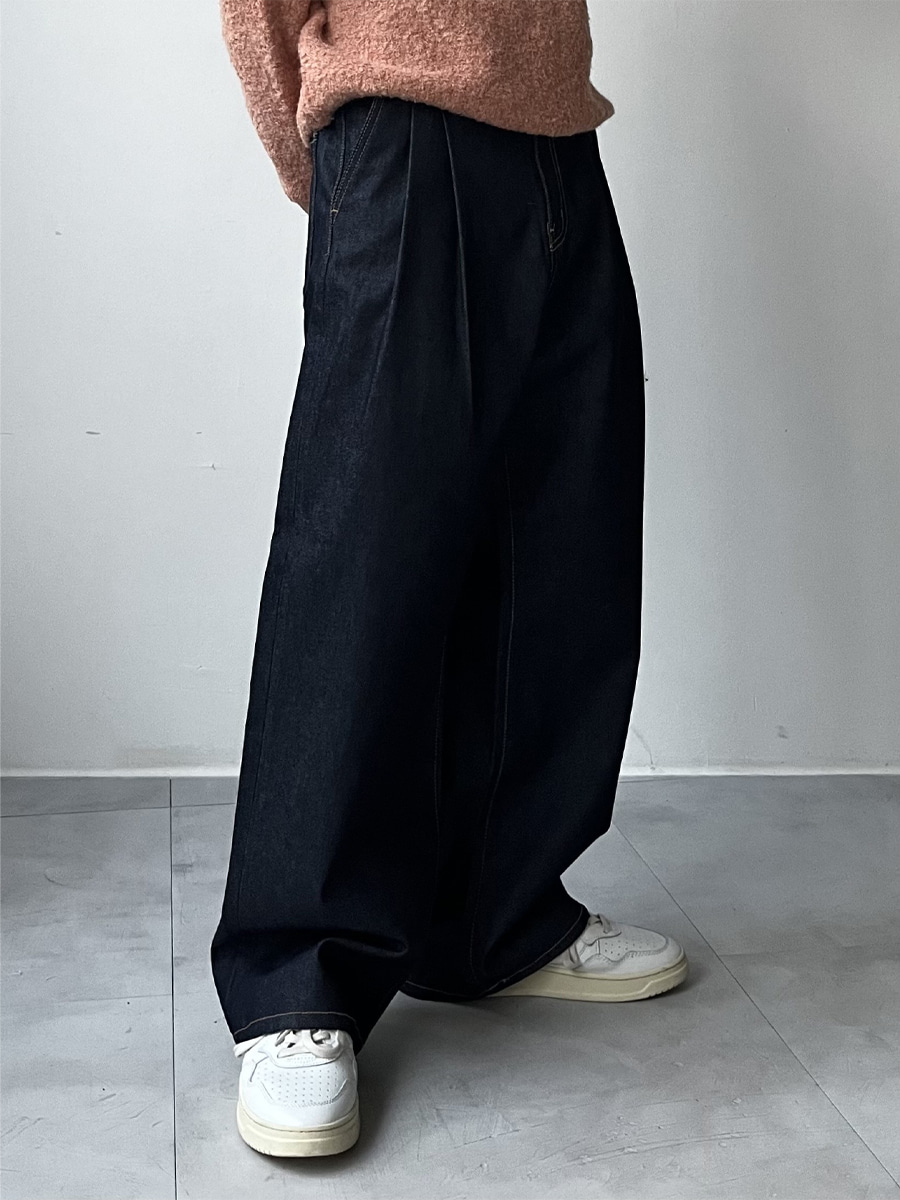 [MDおすすめ] Two-Tuck Raw Wide Denim