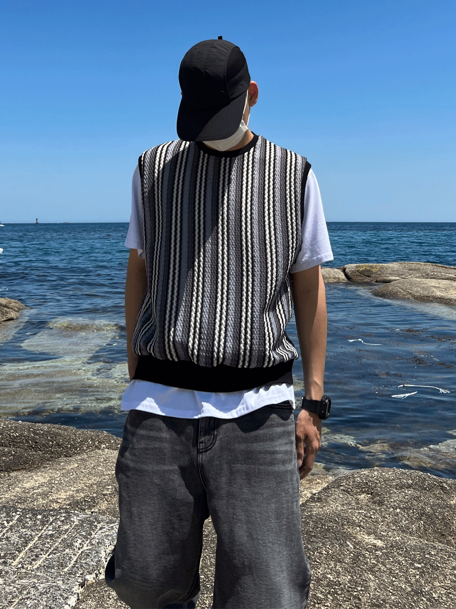 Ethnic Knit Vest (3color)