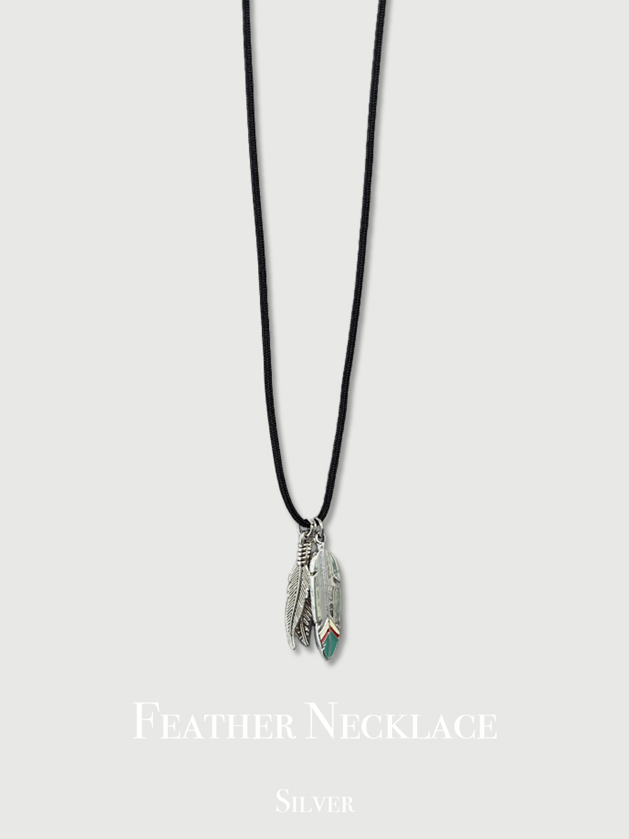 [추천] Feather Necklace (silver)